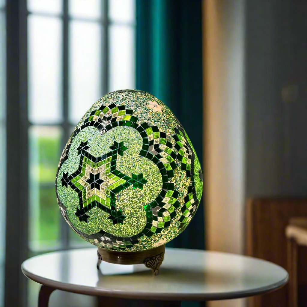 Mosaic Egg Shaped Table Lamp - 30 CM - LUMINA ELIGMA HOME