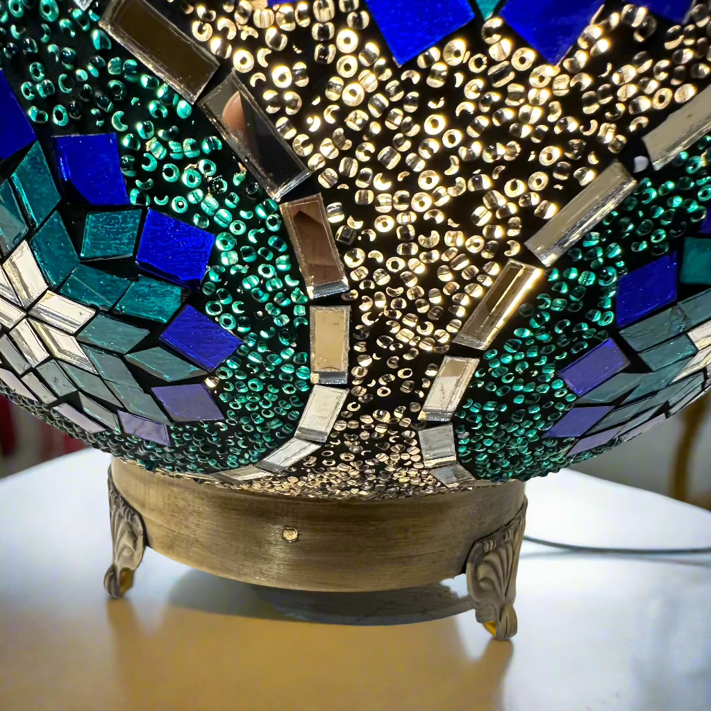 Mosaic Egg Shaped Table Lamp - 30 CM - LUMINA ELIGMA HOME