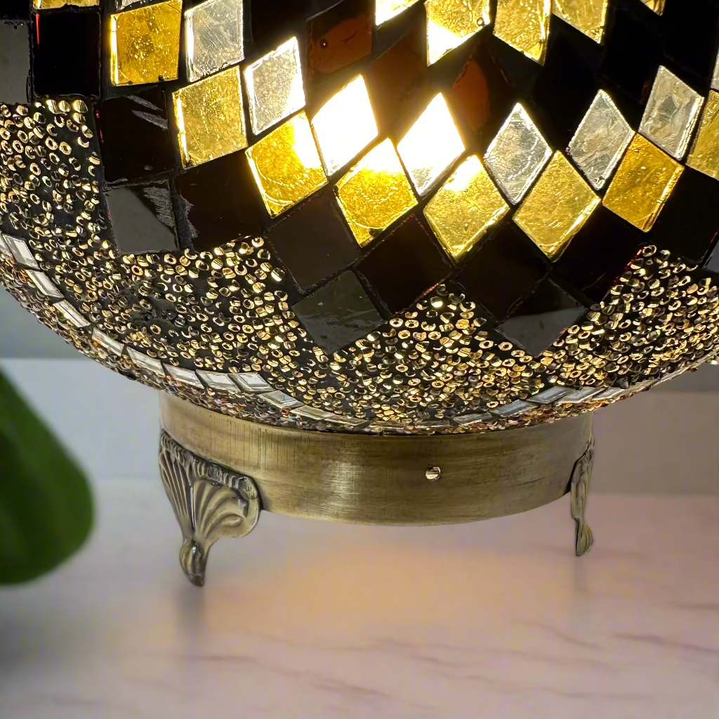Mosaic Egg Shaped Table Lamp - 30 CM - LUMINA ELIGMA HOME