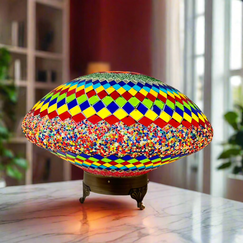 Jelly Fish Oval Shaped Table Lamp - 35 CM - LUMINA ELIGMA HOME