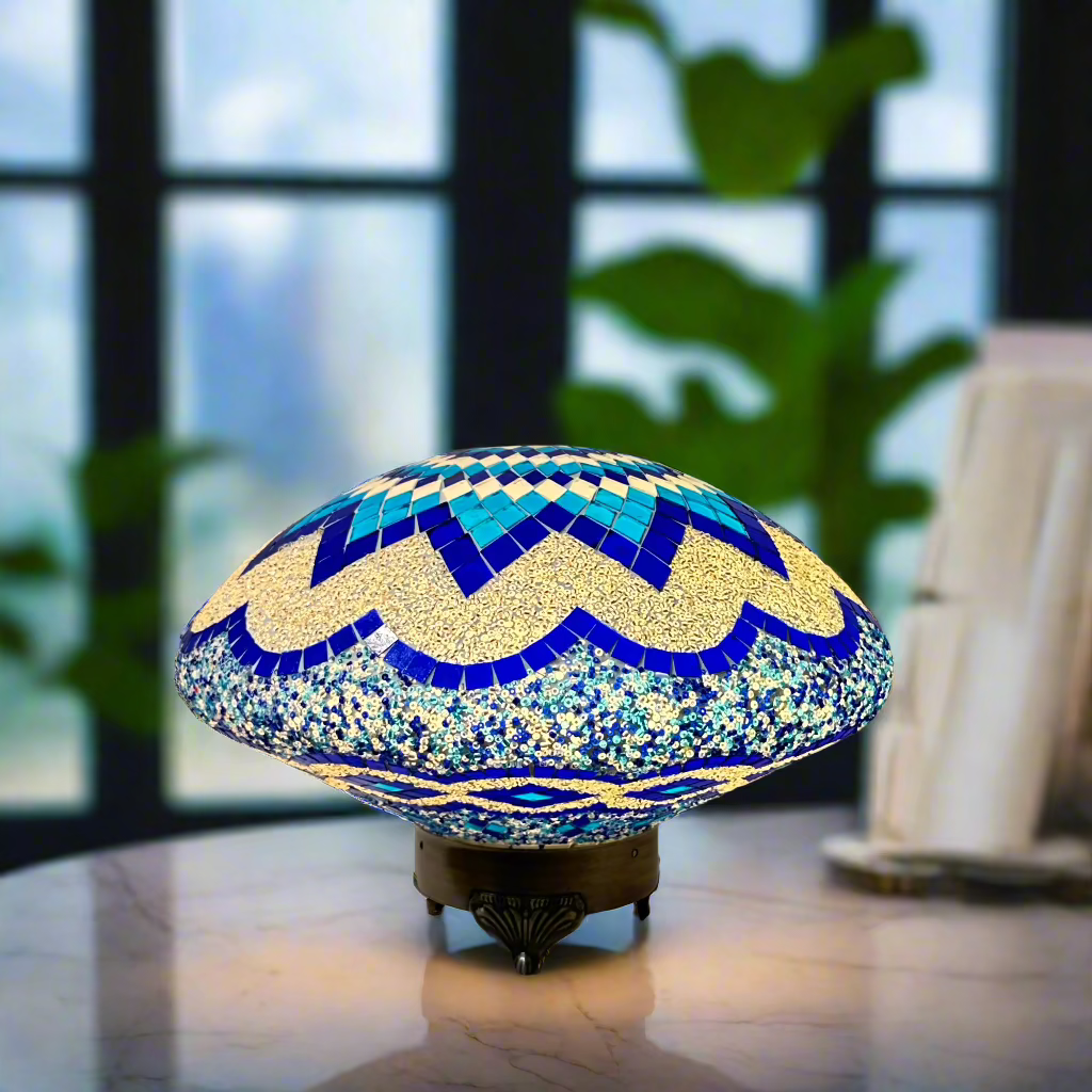 Jelly Fish Oval Shaped Table Lamp - 35 CM - LUMINA ELIGMA HOME