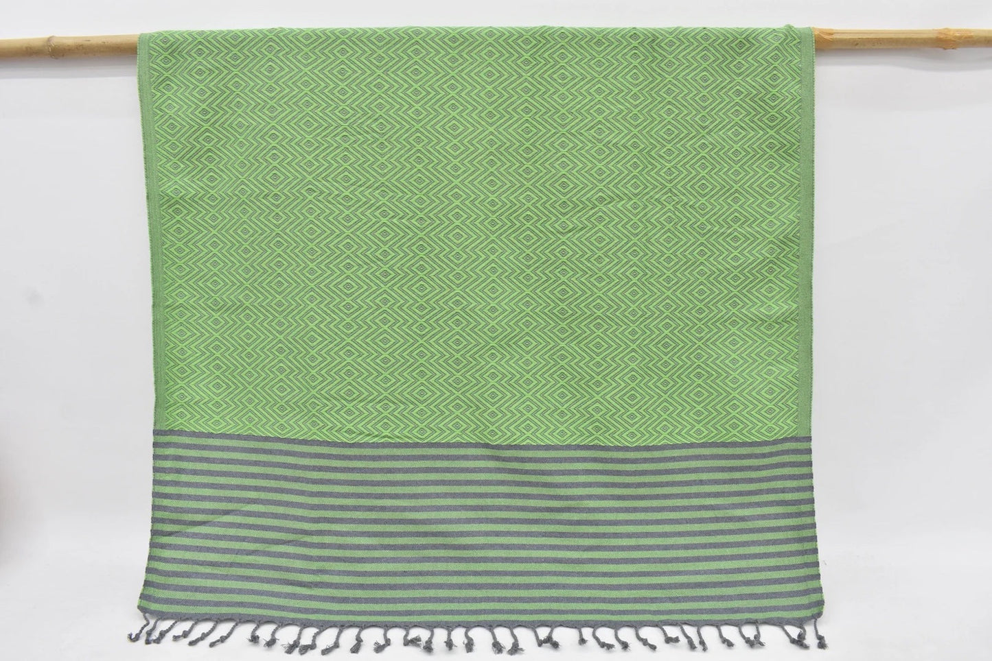 Diamond Gray Turkish Cotton Towel Handmade - 180 CM x 100 CM