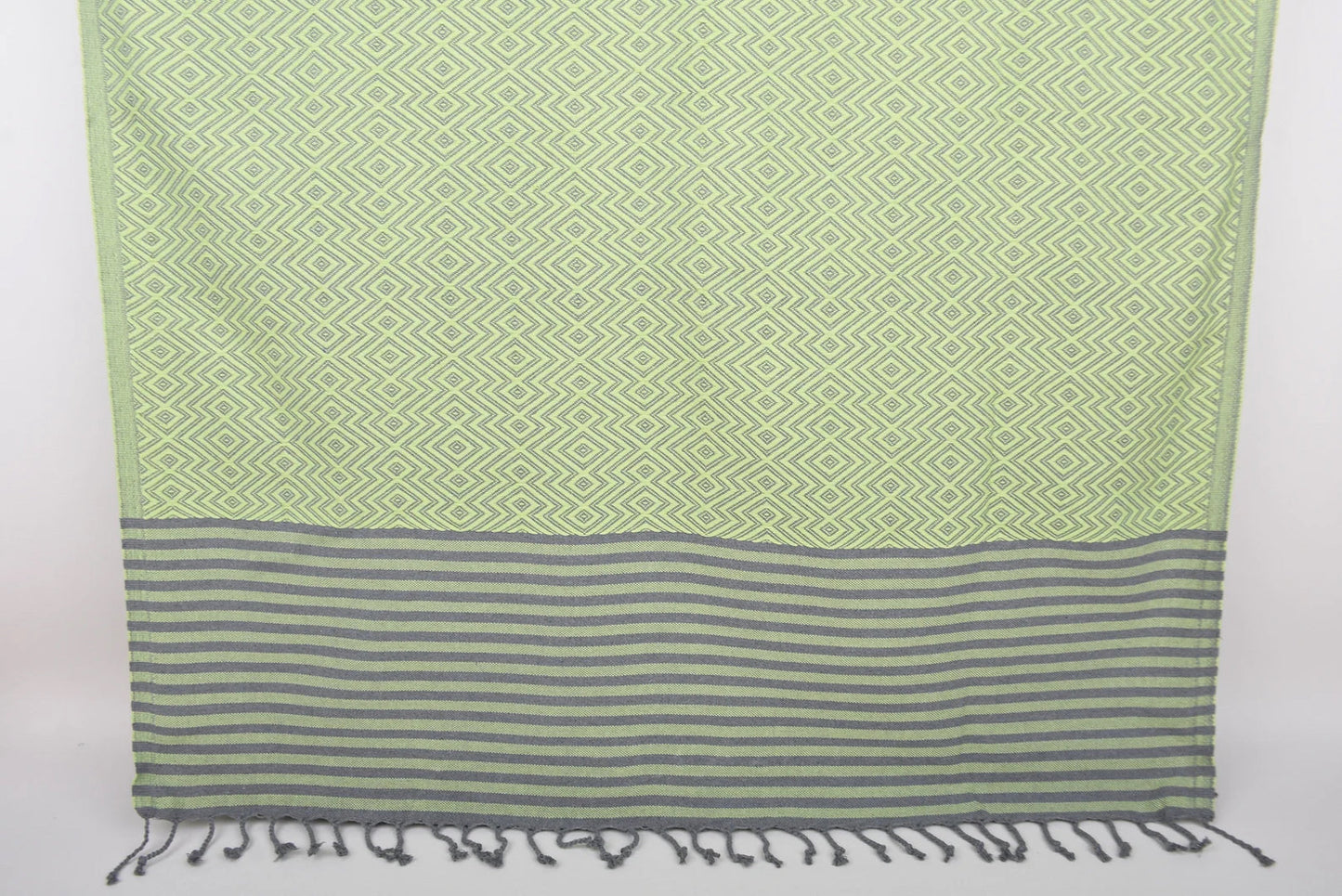 Diamond Gray Turkish Cotton Towel Handmade - 180 CM x 100 CM