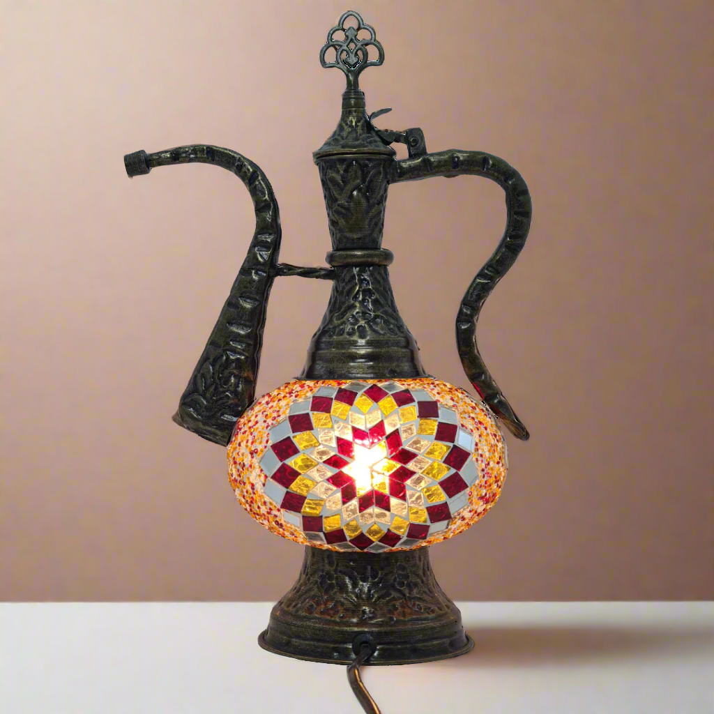 Medium Table Lamp - Pitcher Mosaic Turkish Lamp - LUMINA ELIGMA HOME
