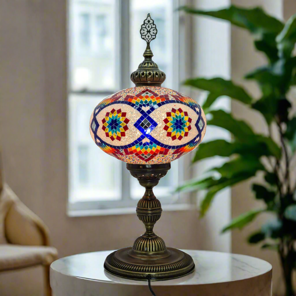 XLarge Table Lamp Turkish Mosaic Glass - LUMINA ELIGMA HOME