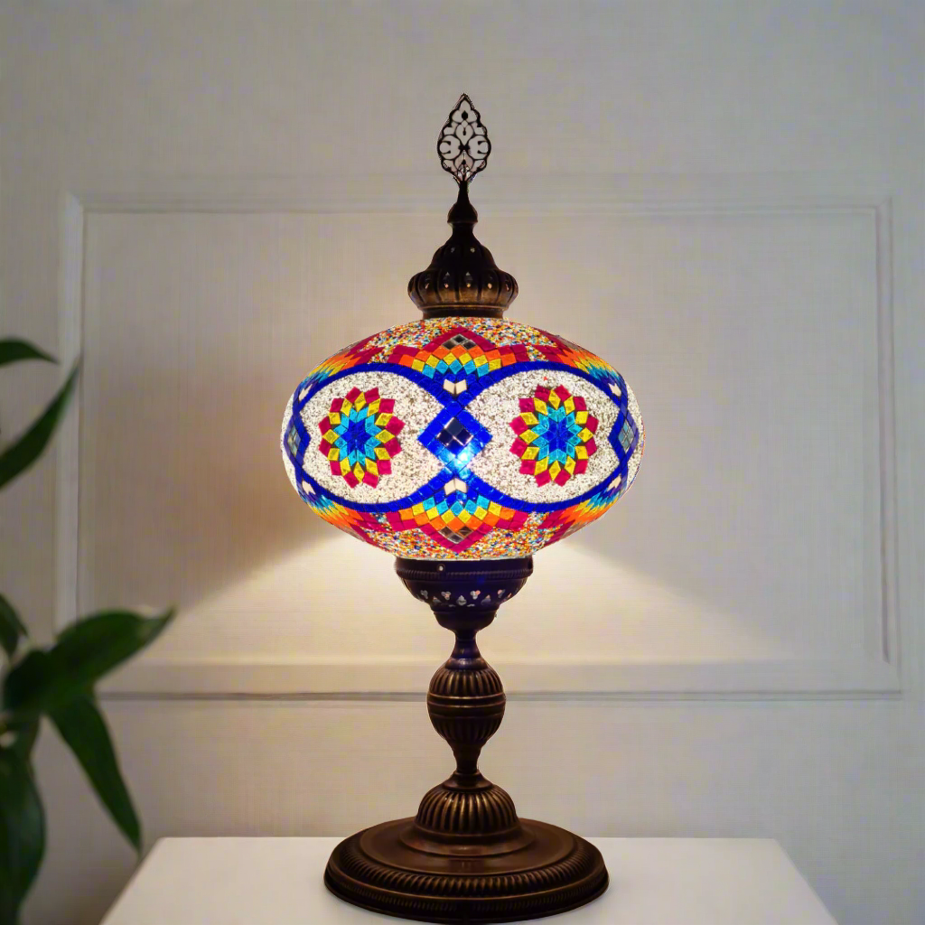 XLarge Table Lamp Turkish Mosaic Glass - LUMINA ELIGMA HOME