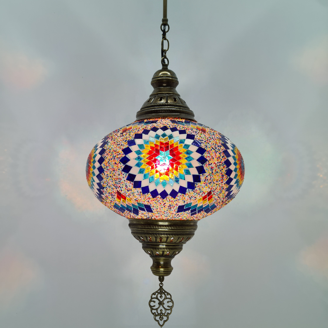 XLarge Ceiling Lamp Turkish Mosaic Glass - LUMINA ELIGMA HOME