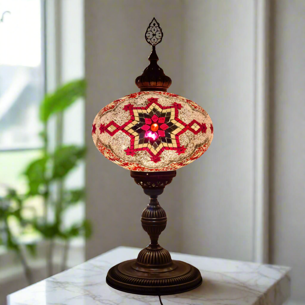 XLarge Table Lamp Turkish Mosaic Glass - LUMINA ELIGMA HOME