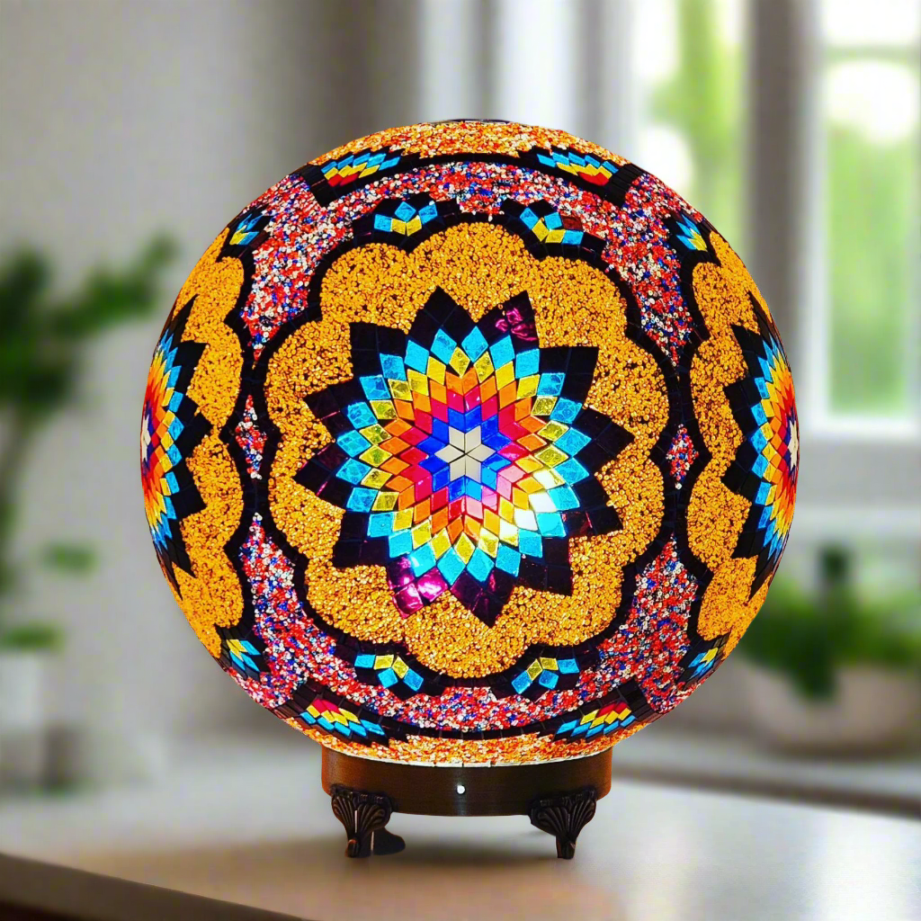 Mosaic Globe Table Lamp - 40 CM - LUMINA ELIGMA HOME