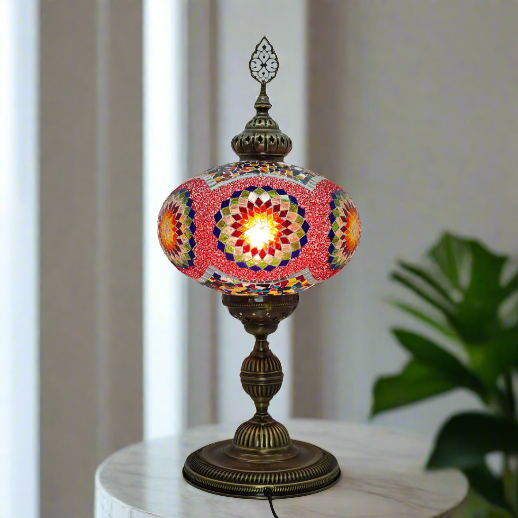 XLarge Table Lamp Turkish Mosaic Glass - LUMINA ELIGMA HOME