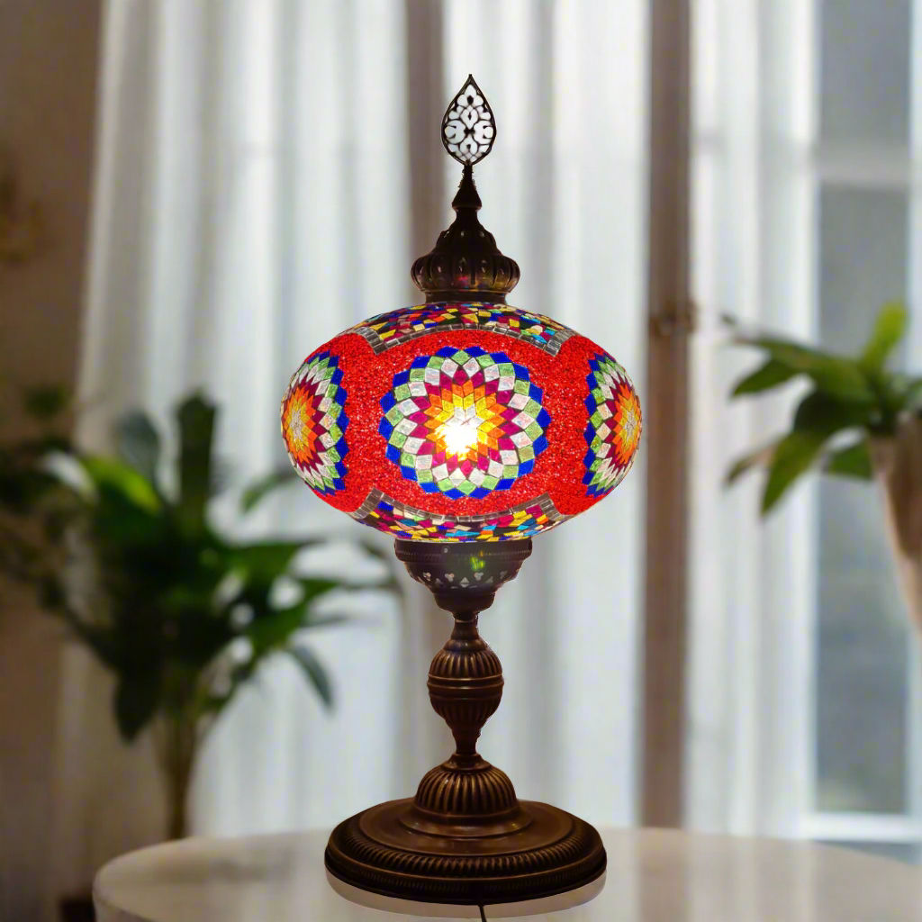 XLarge Table Lamp Turkish Mosaic Glass - LUMINA ELIGMA HOME