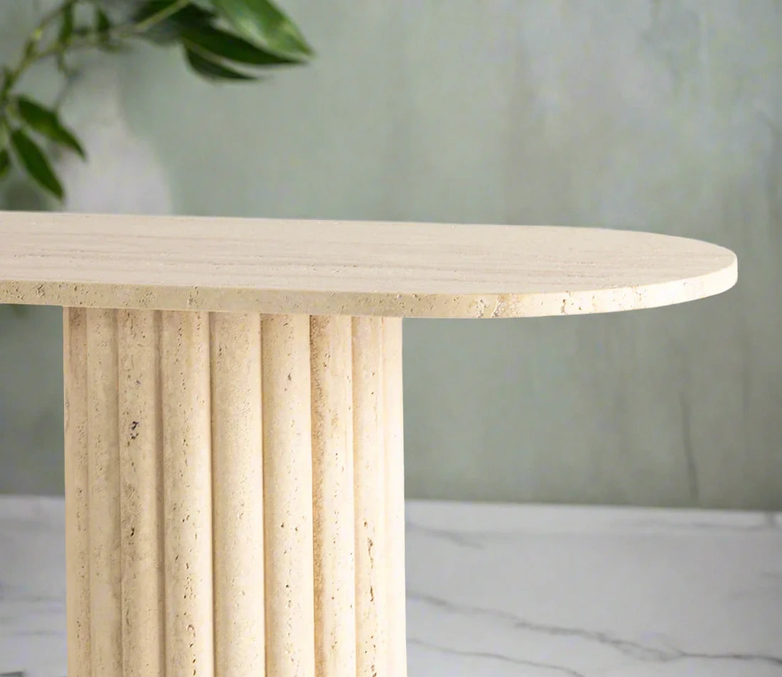 Bacchus - Travertine Marble Dining Table - LUMINA ELIGMA HOME