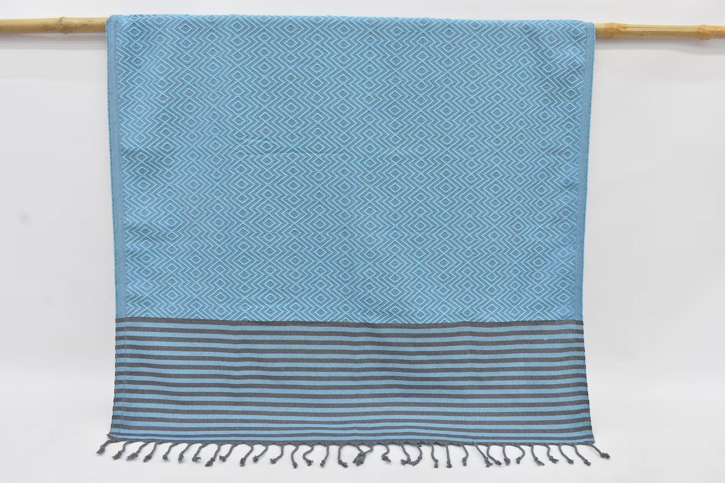 Diamond Gray Turkish Cotton Towel Handmade - 180 CM x 100 CM