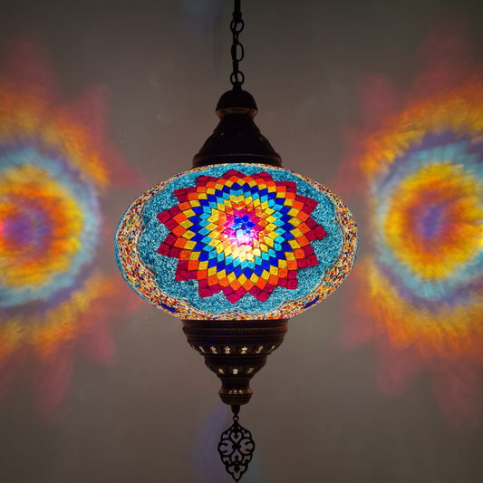 XLarge Ceiling Lamp Turkish Mosaic Glass - LUMINA ELIGMA HOME