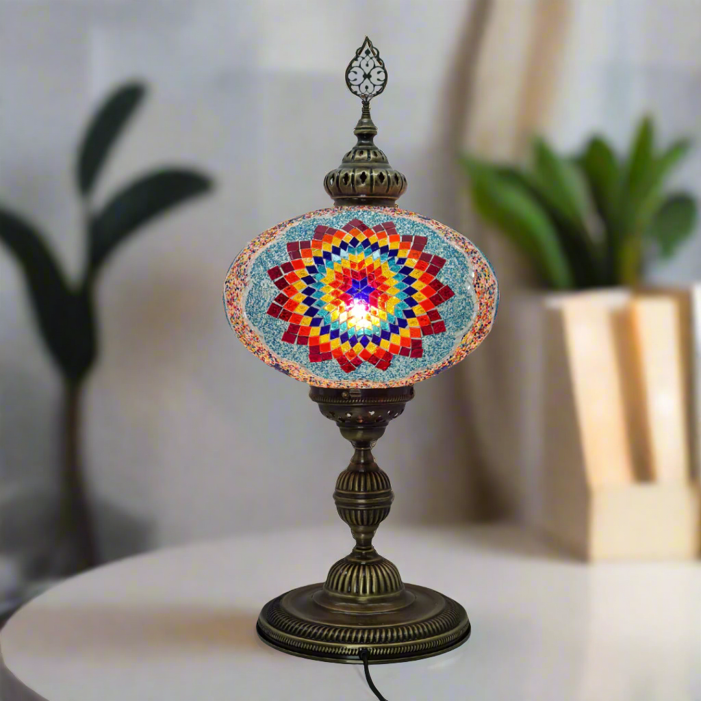 XLarge Table Lamp Turkish Mosaic Glass - LUMINA ELIGMA HOME