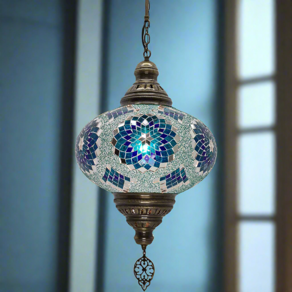 XLarge Ceiling Lamp Turkish Mosaic Glass - LUMINA ELIGMA HOME