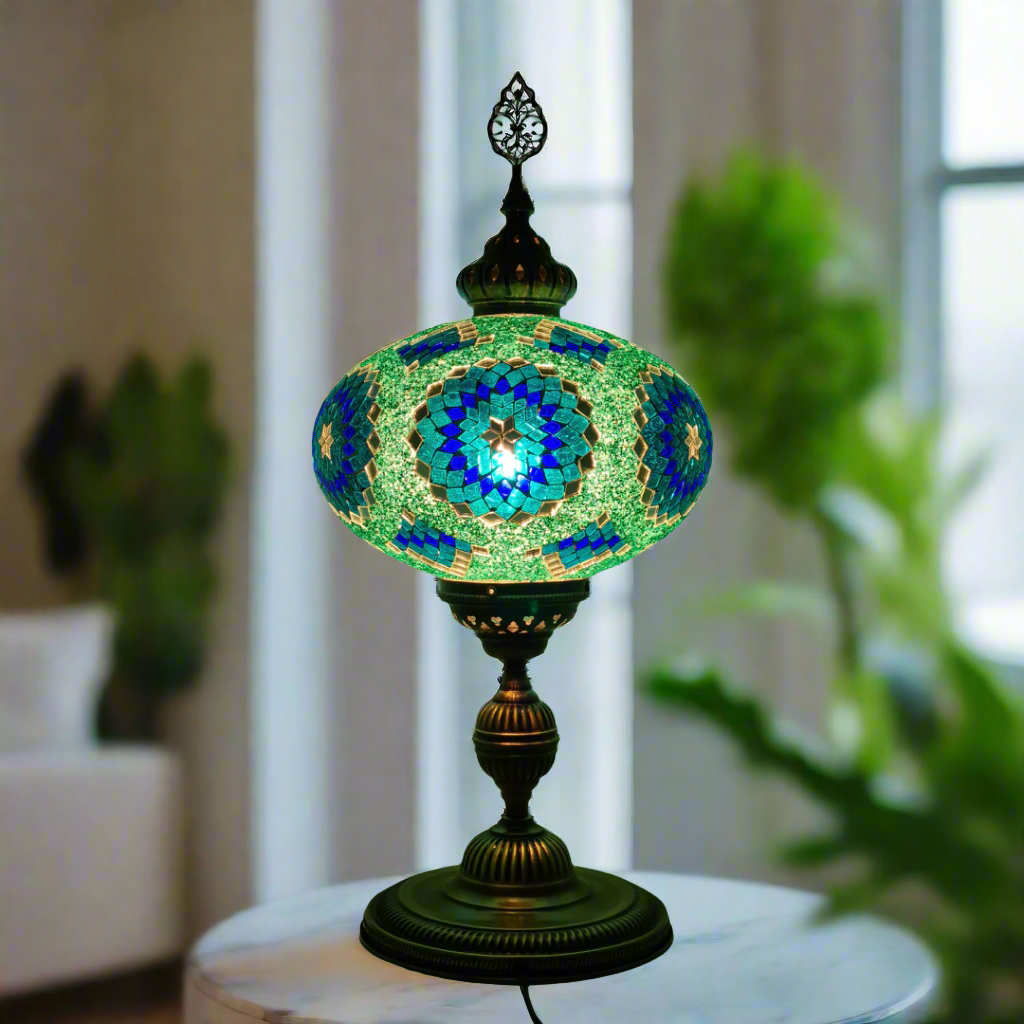 XLarge Table Lamp Turkish Mosaic Glass - LUMINA ELIGMA HOME