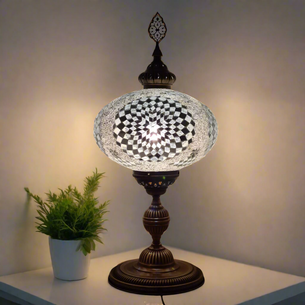 XLarge Table Lamp Turkish Mosaic Glass - LUMINA ELIGMA HOME