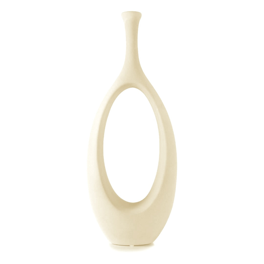 Troy Big Hollowed Vase - Textured Ceramic - LUMINA ELIGMA HOME
