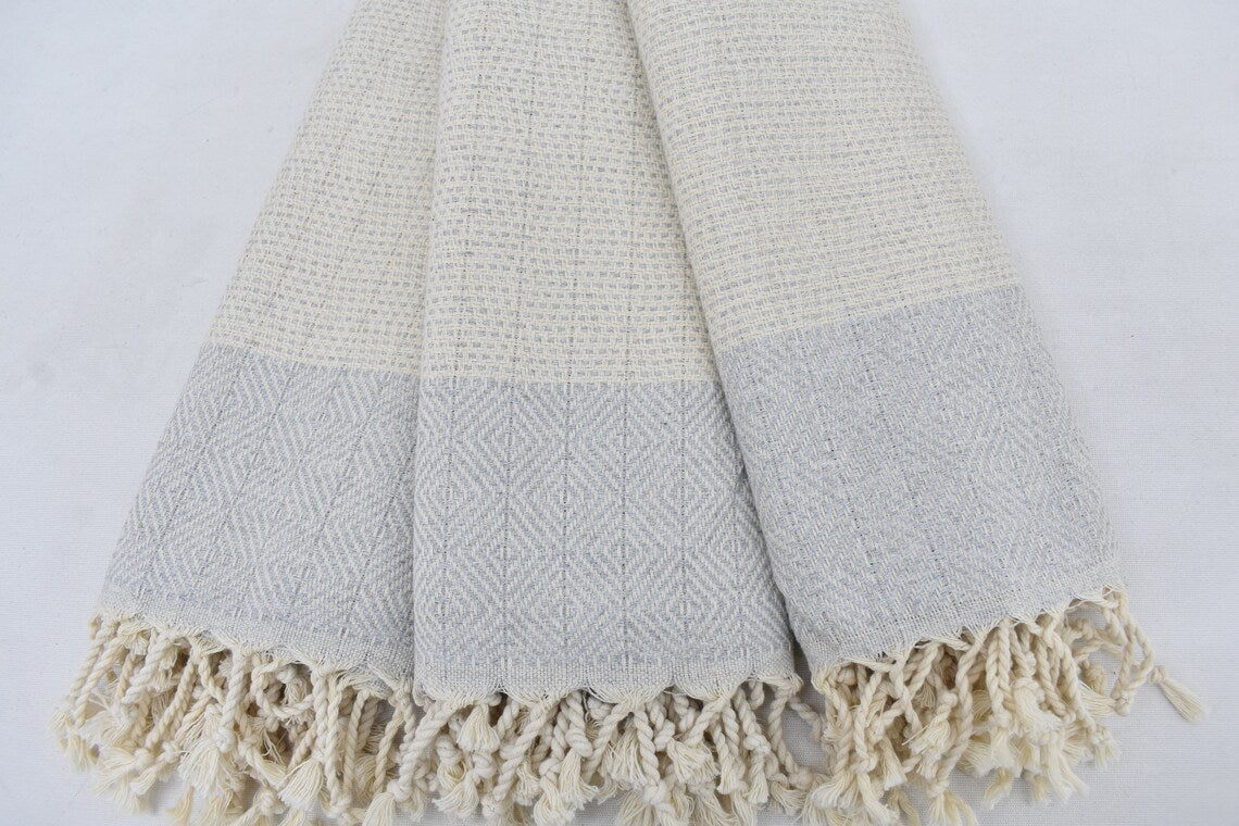 Face Towel Lines Sky Blue - 90cm x 50 CM - LUMINA ELIGMA HOME