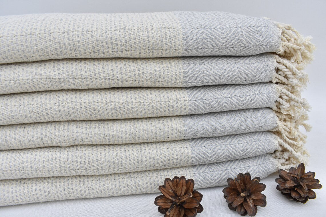 Face Towel Lines Sky Blue - 90cm x 50 CM - LUMINA ELIGMA HOME