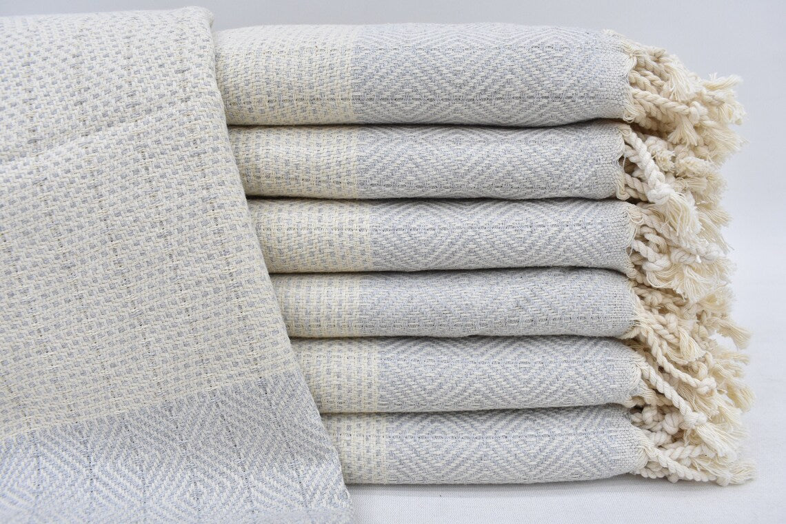 Face Towel Lines Sky Blue - 90cm x 50 CM - LUMINA ELIGMA HOME