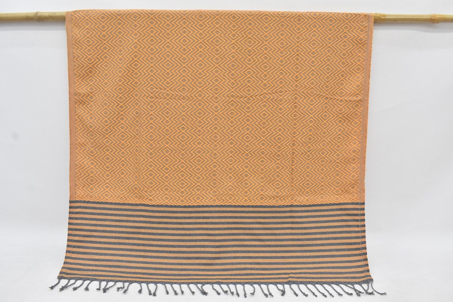 Diamond Gray Turkish Cotton Towel Handmade - 180 CM x 100 CM