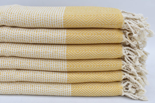 Face Towel Lines Mustard - 90cm x 50 CM - LUMINA ELIGMA HOME