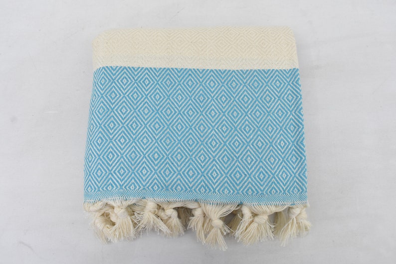 Dark Turquoise Bath & Hand Towel Organic Turkish Cotton - 70" X 40" - 36" X 20" - LUMINA ELIGMA HOME