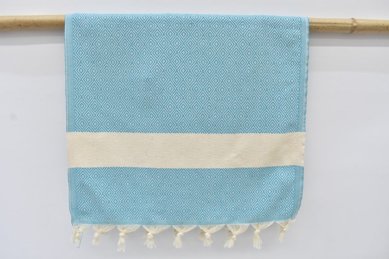 Dark Turquoise Bath & Hand Towel Organic Turkish Cotton - 70" X 40" - 36" X 20" - LUMINA ELIGMA HOME