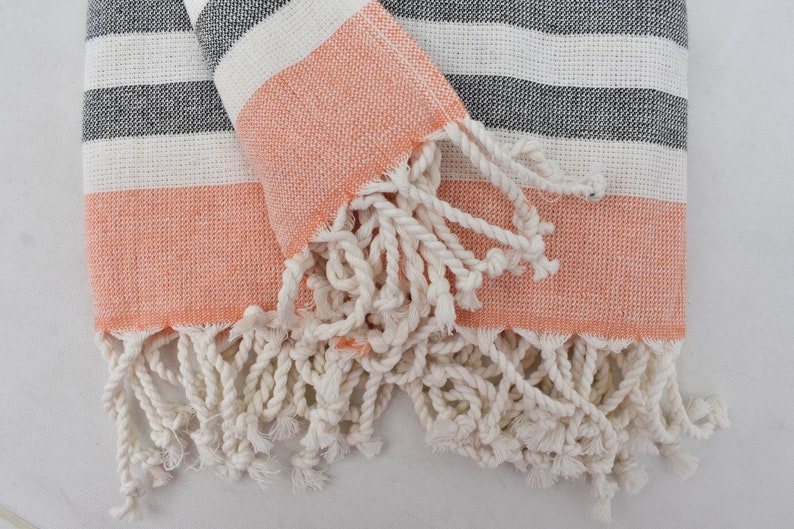 Gray Salmon Terry Bath Towel Organic Turkish Cotton - 63" X 40"