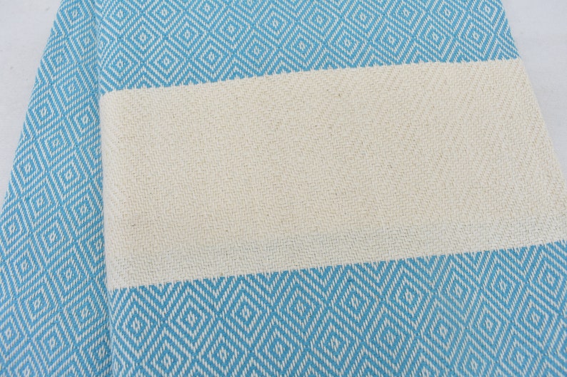 Dark Turquoise Bath & Hand Towel Organic Turkish Cotton - 70" X 40" - 36" X 20" - LUMINA ELIGMA HOME