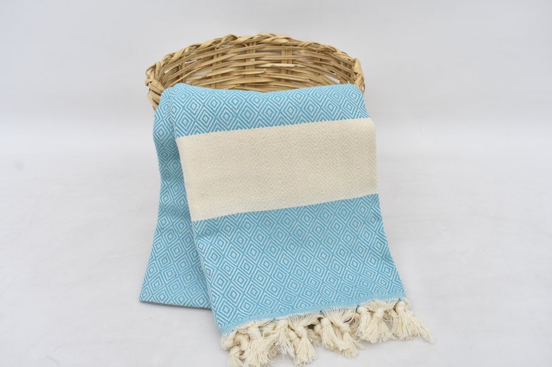 Dark Turquoise Bath & Hand Towel Organic Turkish Cotton - 70" X 40" - 36" X 20" - LUMINA ELIGMA HOME
