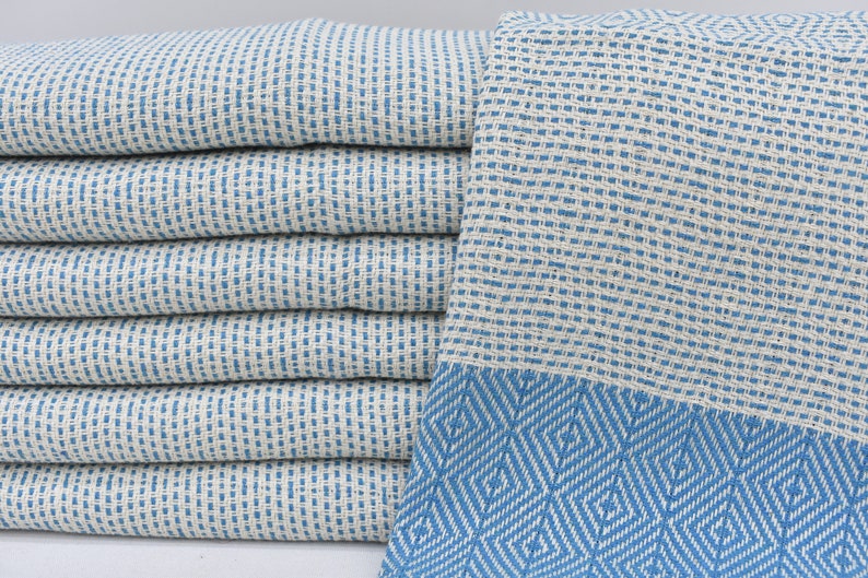 Face Towel Lines Turquoise - 90cm x 50 CM - LUMINA ELIGMA HOME