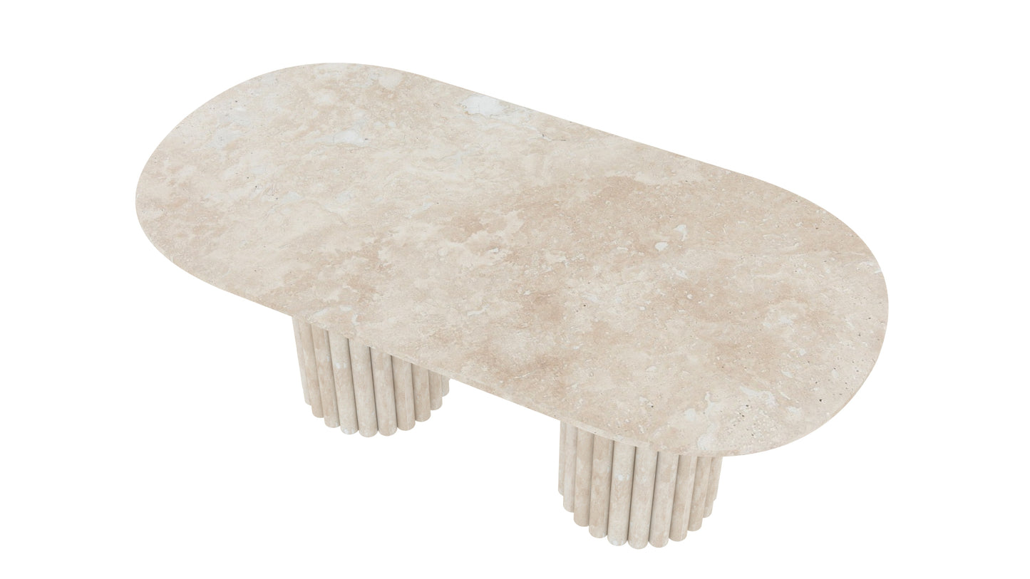Bacchus - Travertine Marble Dining Table - LUMINA ELIGMA HOME