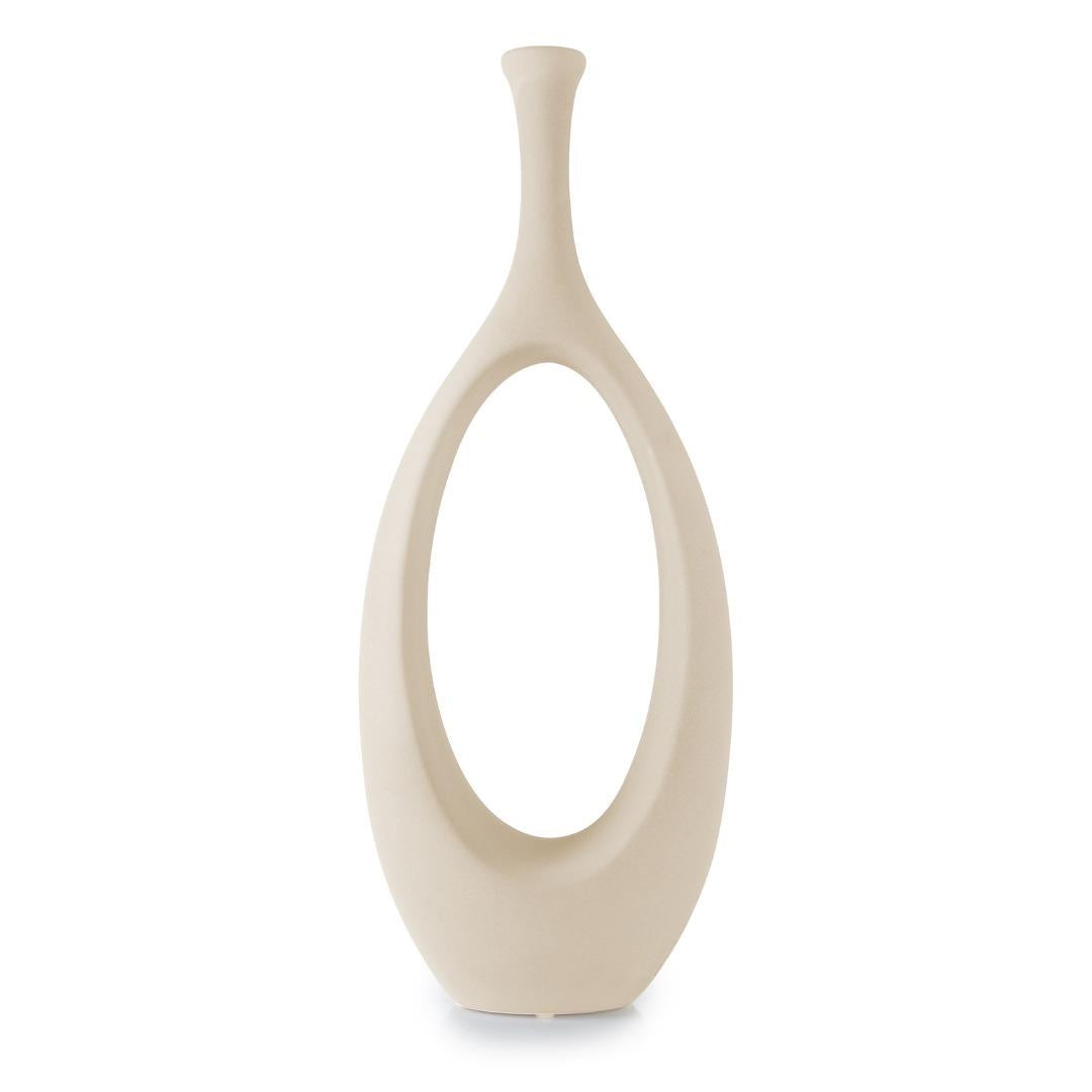 Troy Big Hollowed Vase - Textured Ceramic - LUMINA ELIGMA HOME