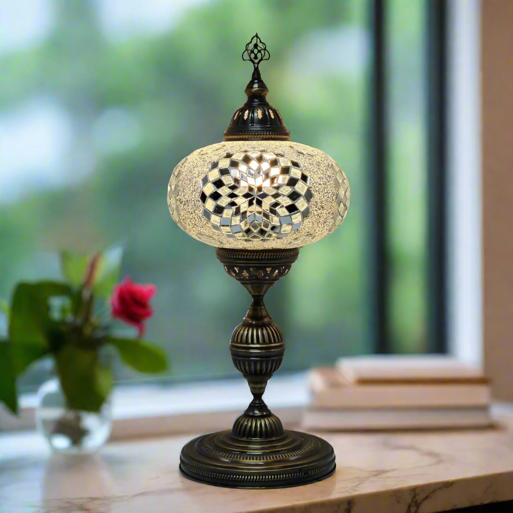 Table Mosaic Turkish Lamp - Large Glass