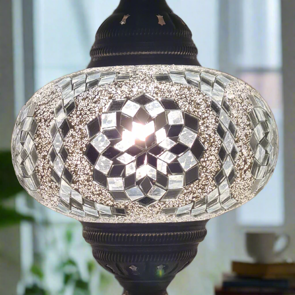 Table Mosaic Turkish Lamp - Large Glass