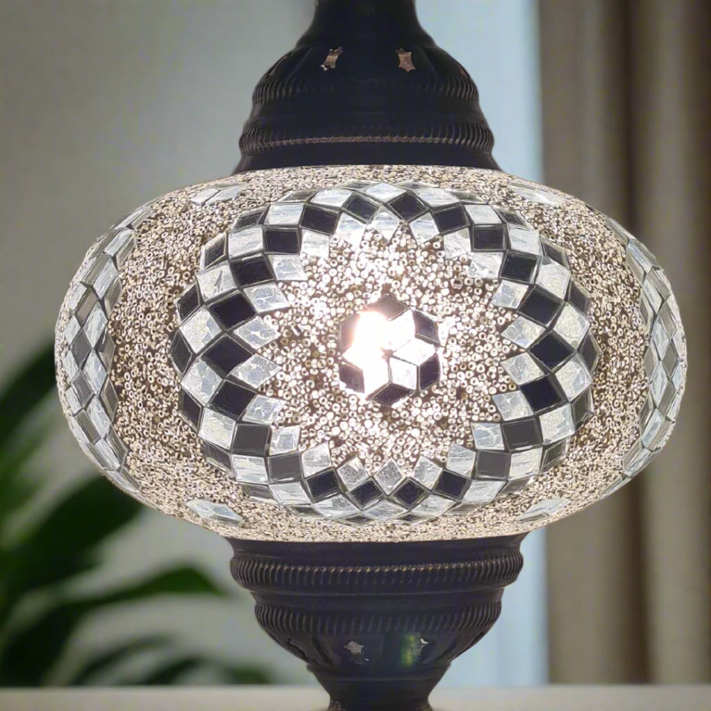 Table Mosaic Turkish Lamp - Large Glass