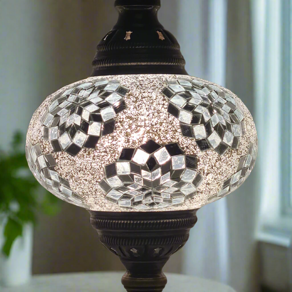 Table Mosaic Turkish Lamp - Large Glass