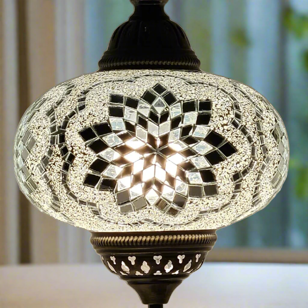 Table Mosaic Turkish Lamp - Large Glass