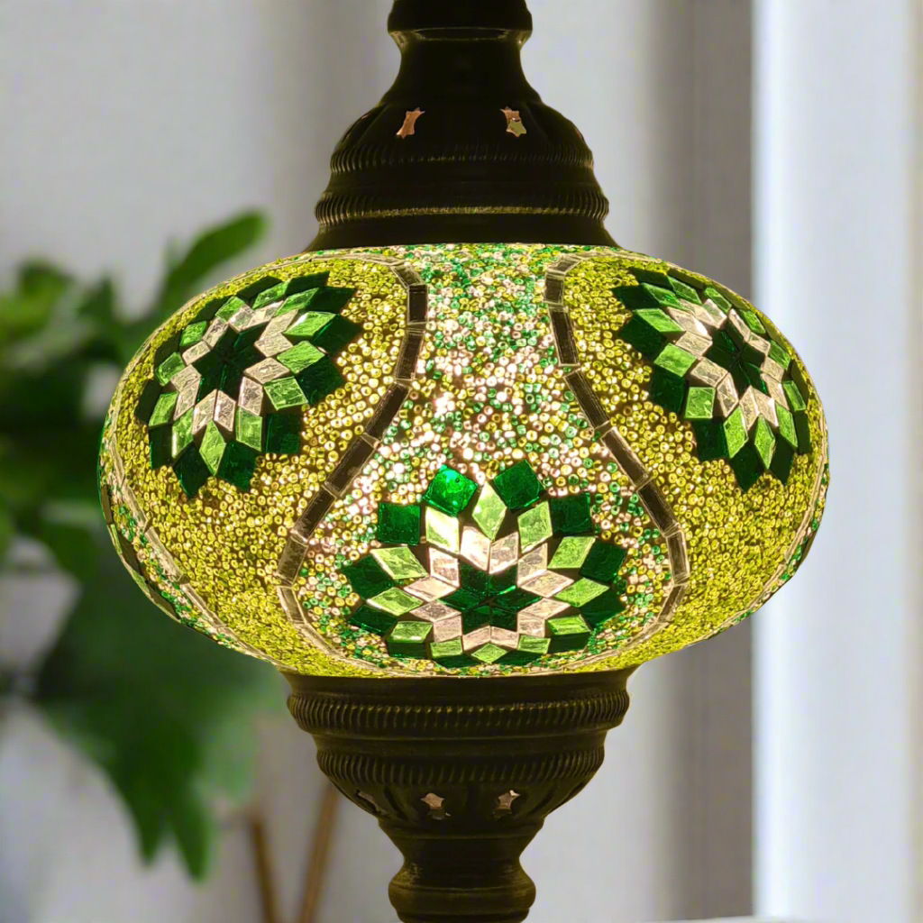 Table Mosaic Turkish Lamp - Large Glass