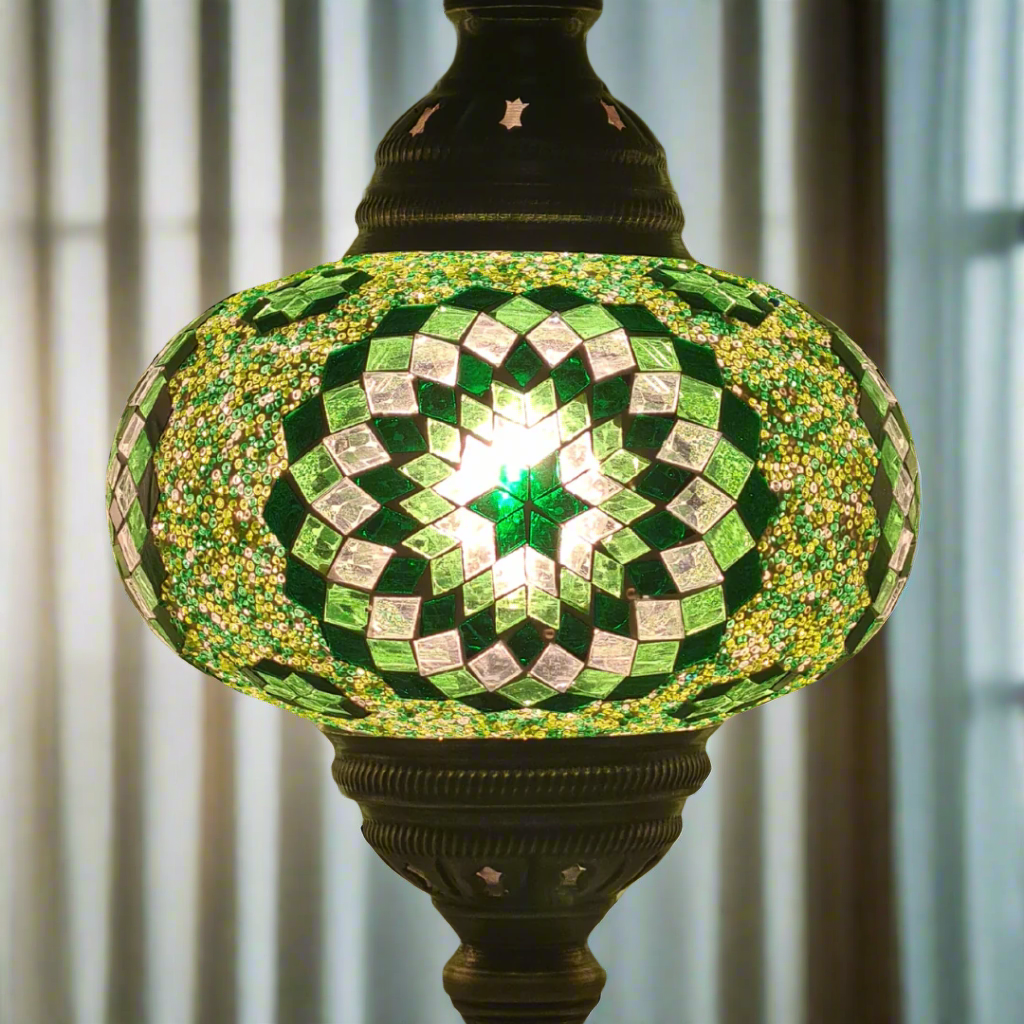 Table Mosaic Turkish Lamp - Large Glass