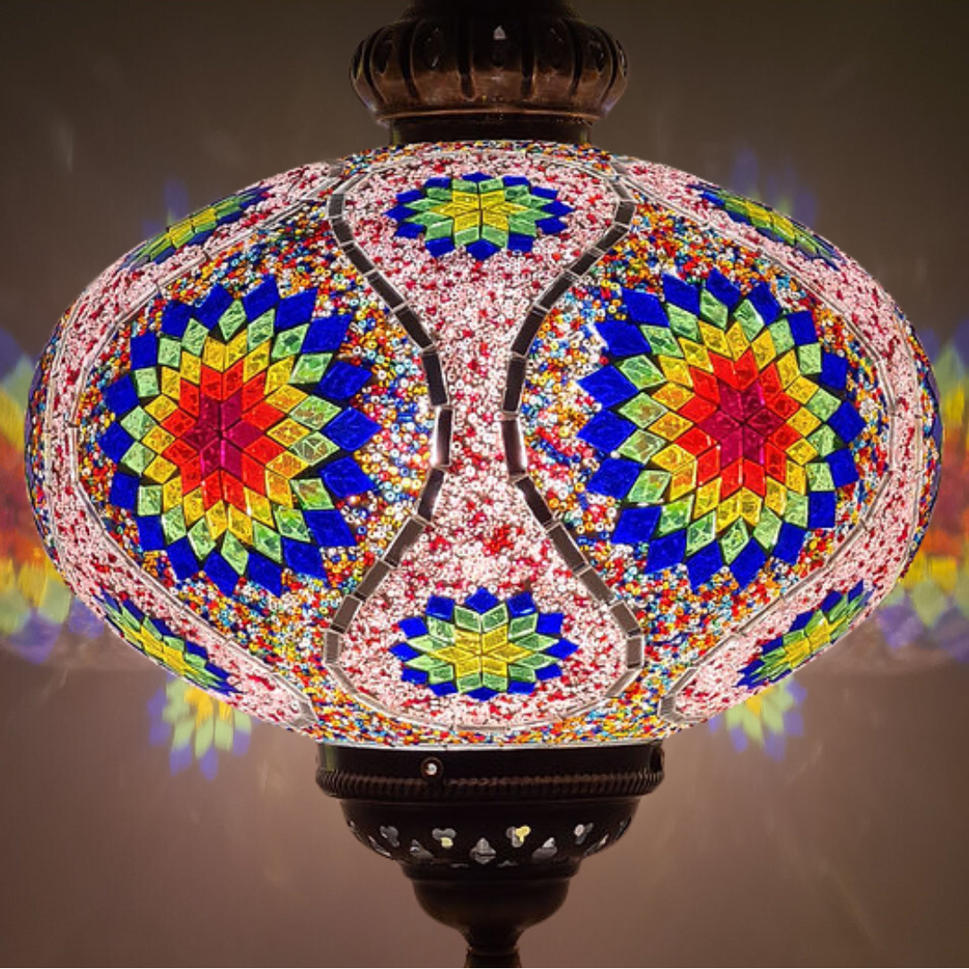 XLarge Ceiling Lamp Turkish Mosaic Glass