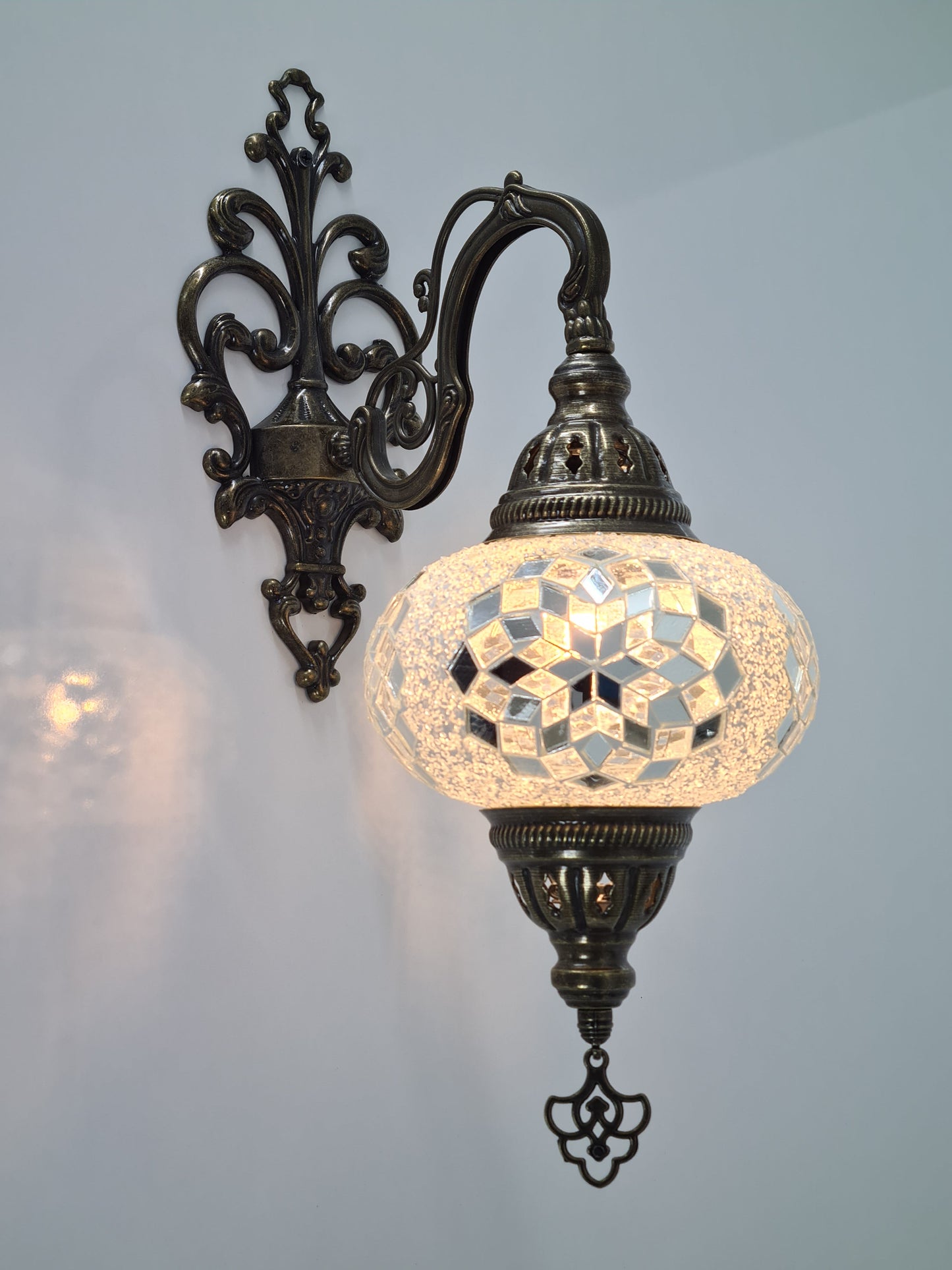 Wall Lamp Scone Base Mosaic Turkish Lamp - Medium Glass