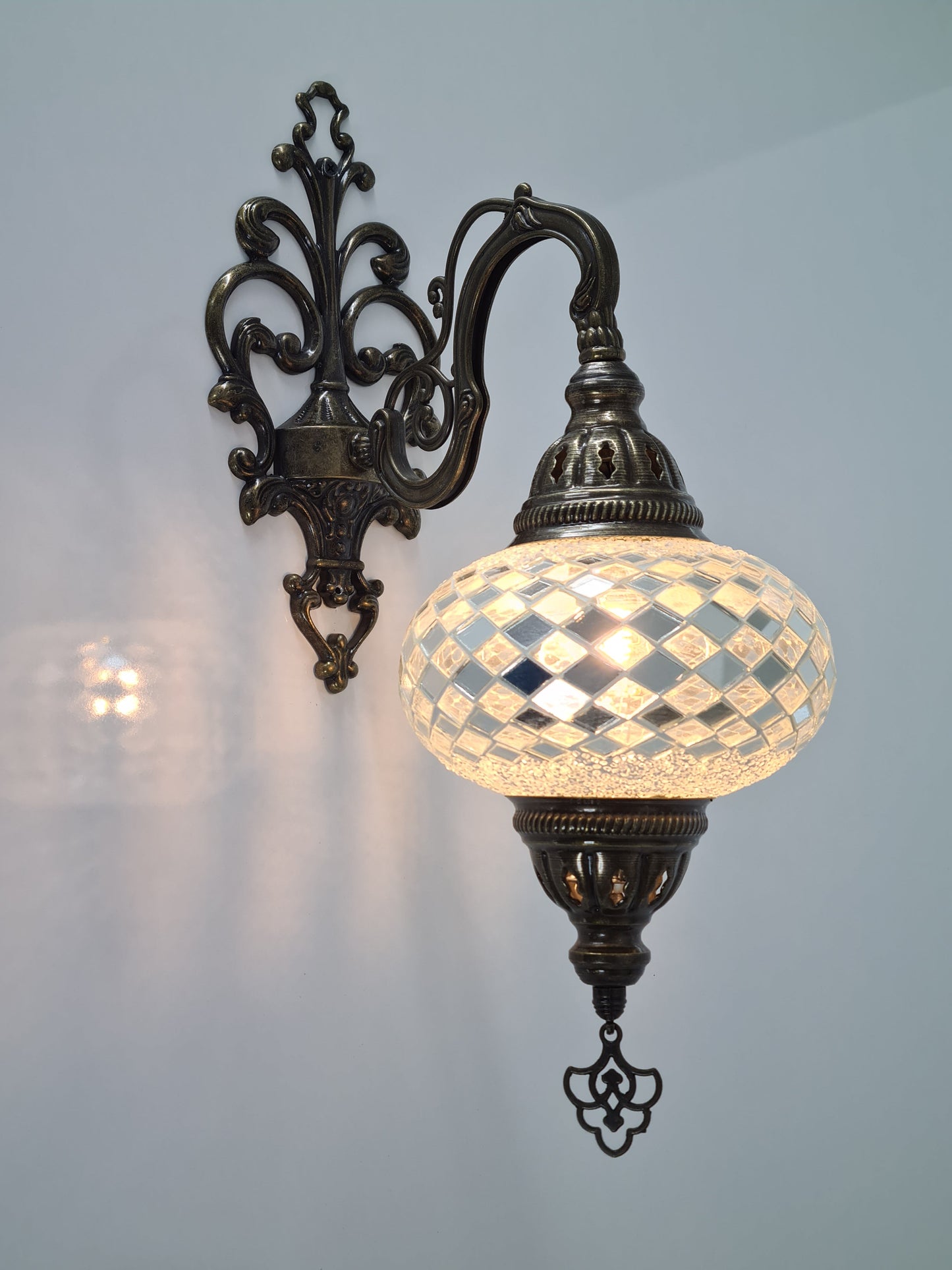 Wall Lamp Scone Base Mosaic Turkish Lamp - Medium Glass