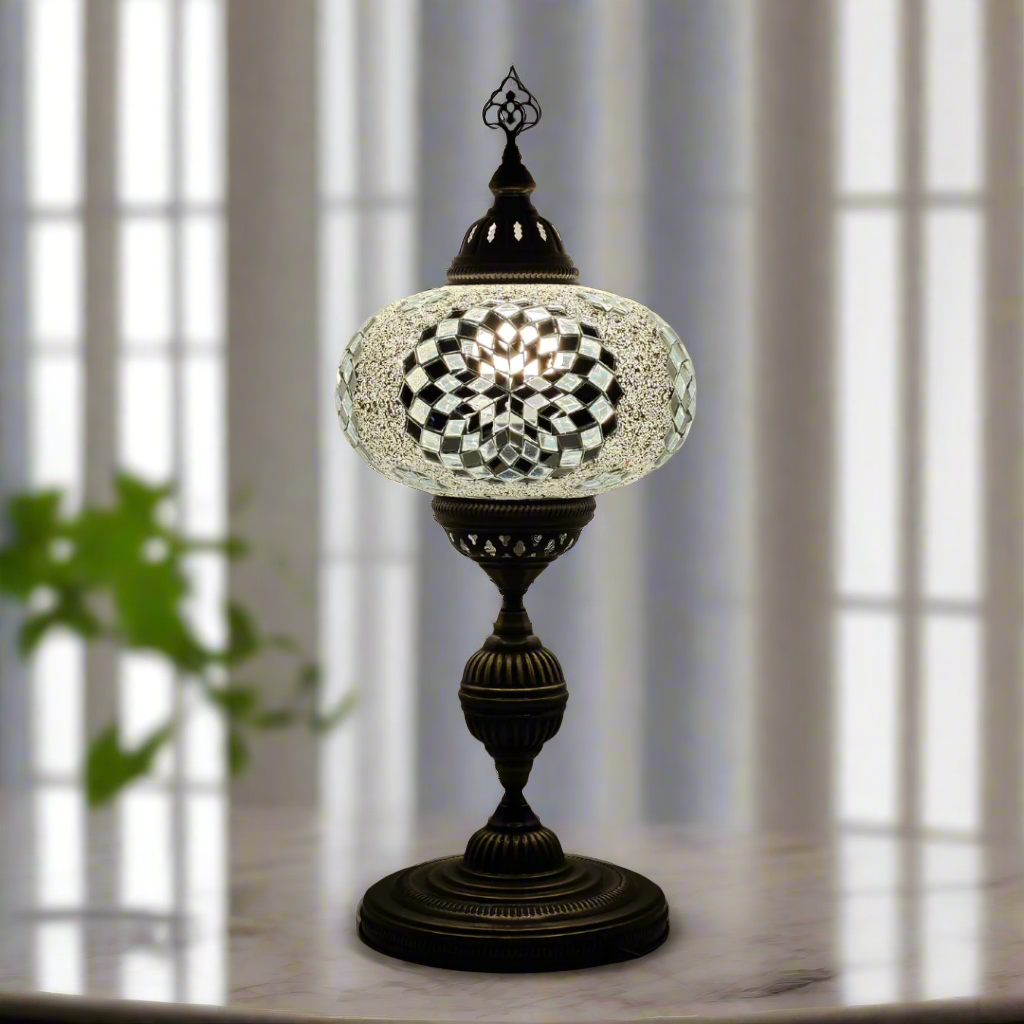 Table Mosaic Turkish Lamp - Large Glass