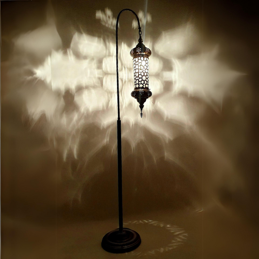 Andalusian Metal & Blown Glass Floor Long Lamp - Candle