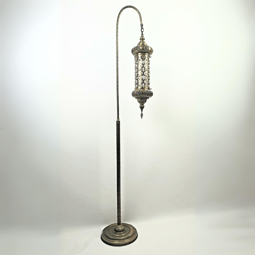 Andalusian Metal & Blown Glass Floor Long Lamp - Candle