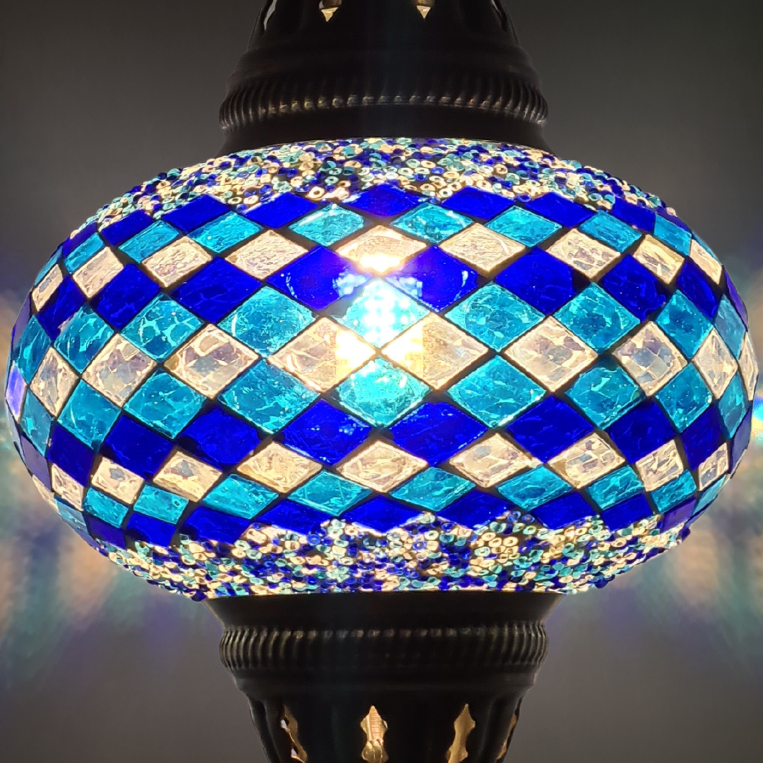 Wall Lamp Scone Base Mosaic Turkish Lamp - Medium Glass